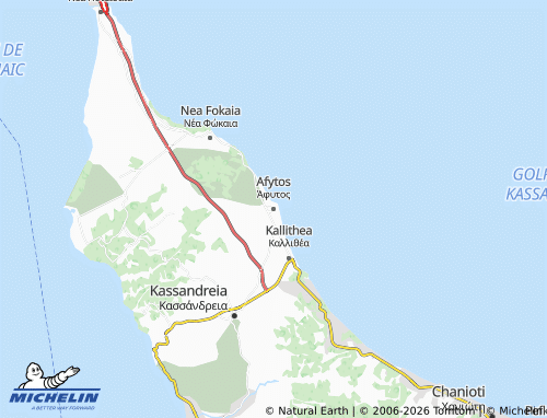 MICHELIN Afytos map - ViaMichelin