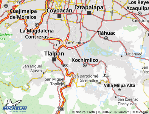 Mappa MICHELIN Acueducto Xochimilco - ViaMichelin