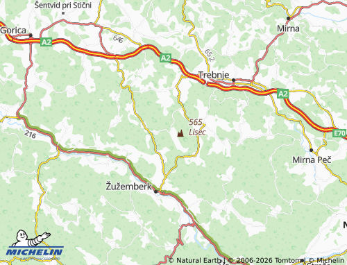 MICHELIN Lisec map - ViaMichelin