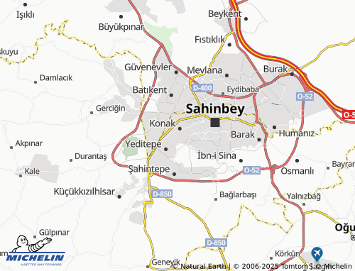 MICHELIN 60. Yıl map - ViaMichelin