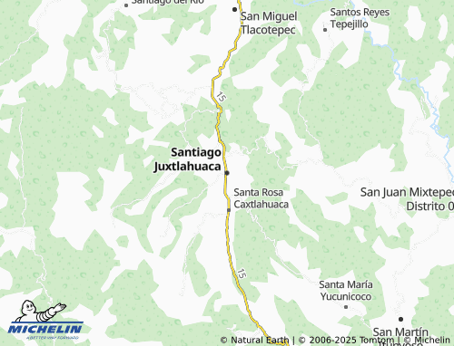 MICHELIN Santiago Juxtlahuaca map - ViaMichelin