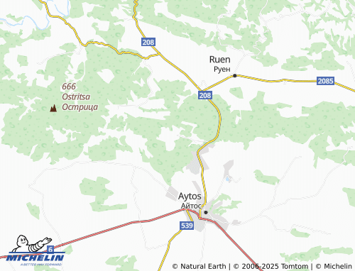 MICHELIN-Landkarte Zetyovo - ViaMichelin