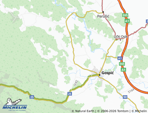 Mapa MICHELIN Miljača - ViaMichelin