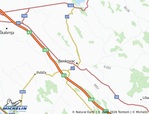 Mapa MICHELIN Benkovačko Selo - ViaMichelin