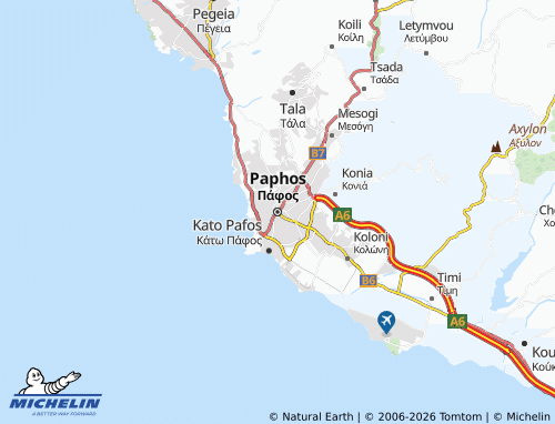 Carte MICHELIN Paphos - ViaMichelin