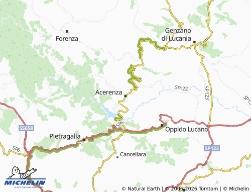 MICHELIN-Landkarte Acerenza - ViaMichelin