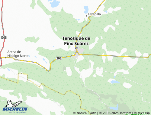 MICHELIN Jardines del Usumacinta map - ViaMichelin