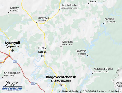 MICHELIN-Landkarte Mischkinski Rajon - ViaMichelin