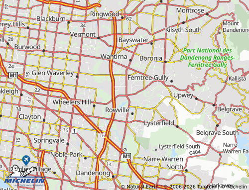 Mapa MICHELIN Scoresby - ViaMichelin