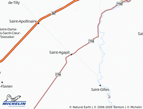 Mapa MICHELIN Saint-Agapit - ViaMichelin