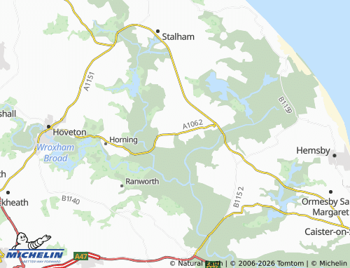 Carte MICHELIN Ludham - ViaMichelin