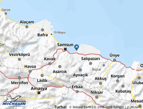 Kaart MICHELIN Tekkeköy - ViaMichelin