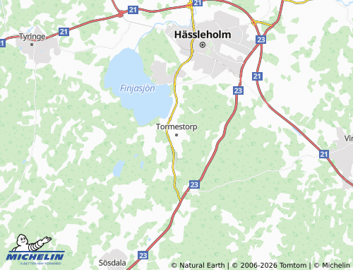 MICHELIN Tormestorp map - ViaMichelin
