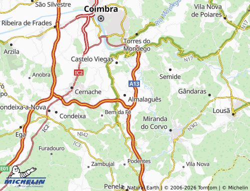 MICHELIN Almalaguês map - ViaMichelin