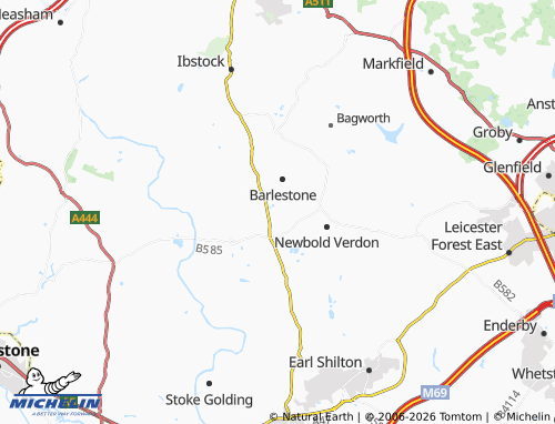 Carte MICHELIN Osbaston - ViaMichelin