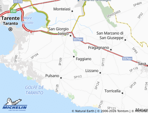 Mapa MICHELIN Faggiano - ViaMichelin