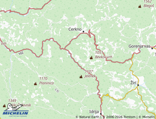 Mapa MICHELIN Plužnje - ViaMichelin