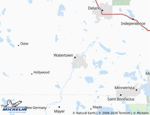Carte MICHELIN Watertown - ViaMichelin