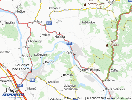 Kaart MICHELIN Račice - ViaMichelin