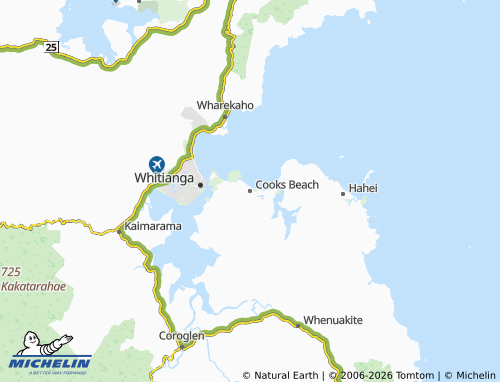 Mapa MICHELIN Cooks Beach - ViaMichelin
