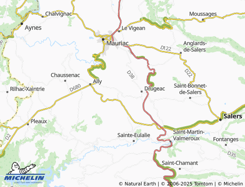 MICHELIN Drignac map - ViaMichelin