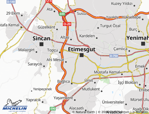 MICHELIN 30 Ağustos map - ViaMichelin