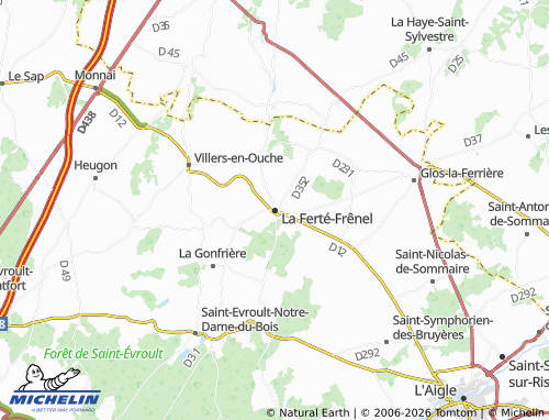 MICHELIN La Ferté-Frênel map - ViaMichelin