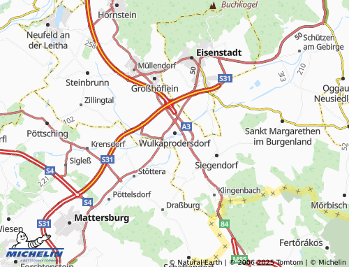 MICHELIN Wulkaprodersdorf map - ViaMichelin