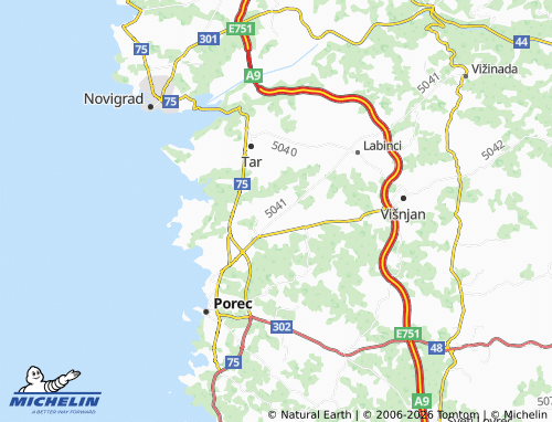 Kaart MICHELIN Rošini - ViaMichelin