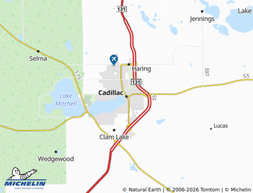 Mappa MICHELIN Cadillac - ViaMichelin