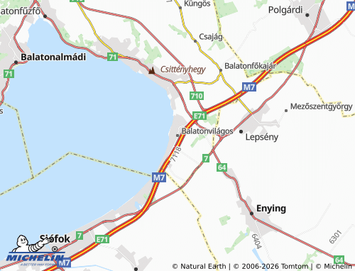 MICHELIN Balatonvilágos map - ViaMichelin