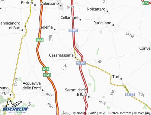 MICHELIN Casamassima map - ViaMichelin