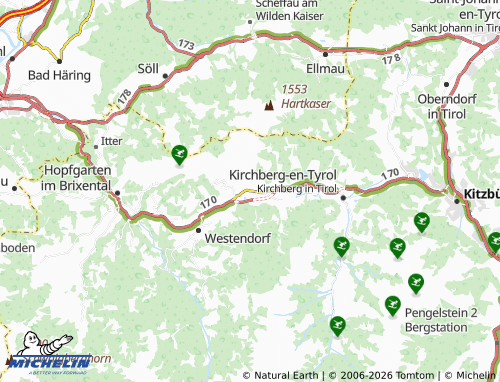 MICHELIN Brixen im Thale map - ViaMichelin