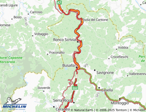 MICHELIN Borgo Fornari map - ViaMichelin