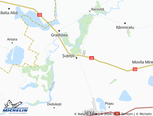 MICHELIN Șuțești map - ViaMichelin