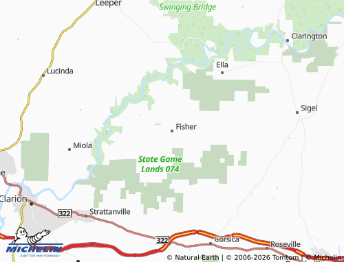 Mappa MICHELIN Fisher - ViaMichelin