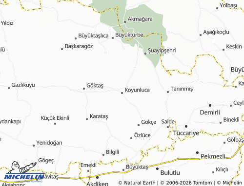 MICHELIN Koyunluca map - ViaMichelin
