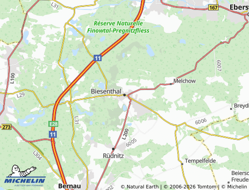 Kaart MICHELIN Biesenthal - ViaMichelin