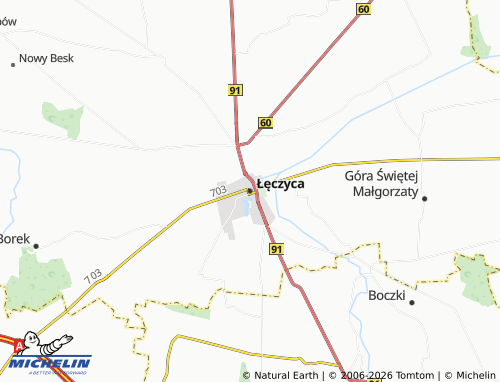 MICHELIN-Landkarte Łęczyca - ViaMichelin