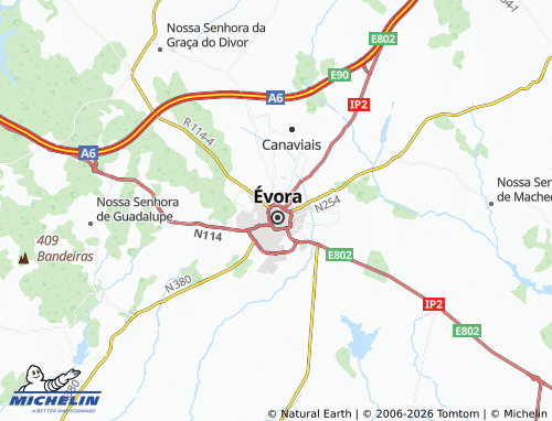Mappa MICHELIN União das Freguesias de Évora (São Mamede, Sé, São Pedro e Santo Antão) - ViaMichelin