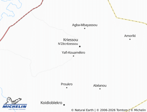 MICHELIN-Landkarte Yafi-Kouamékro - ViaMichelin
