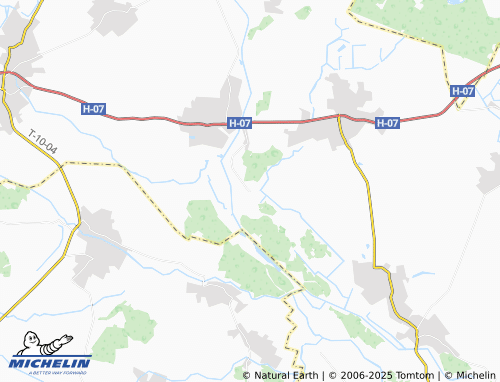 MICHELIN Pershe Travnia map - ViaMichelin