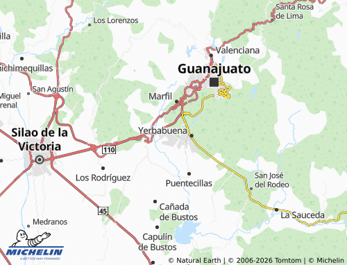 Mapa MICHELIN Lomas de Santa Fe II, Independencia - ViaMichelin
