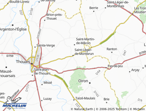 MICHELIN Saint-Léger-de-Montbrun map - ViaMichelin
