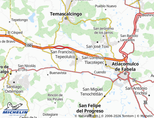 Mappa MICHELIN San Francisco Tepeolulco - ViaMichelin