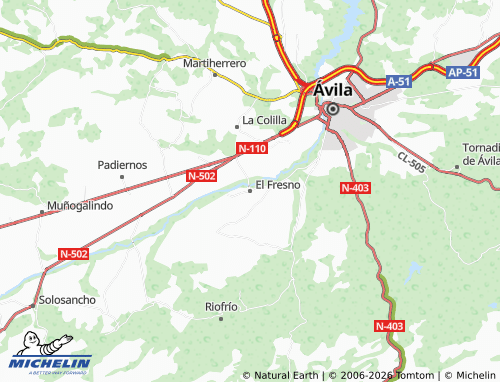 MICHELIN El Fresno map - ViaMichelin