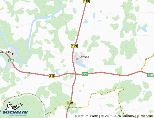 Mappa MICHELIN Jieznas - ViaMichelin