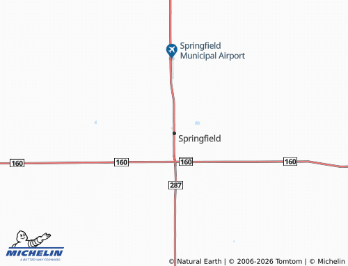 Mapa MICHELIN Springfield - ViaMichelin