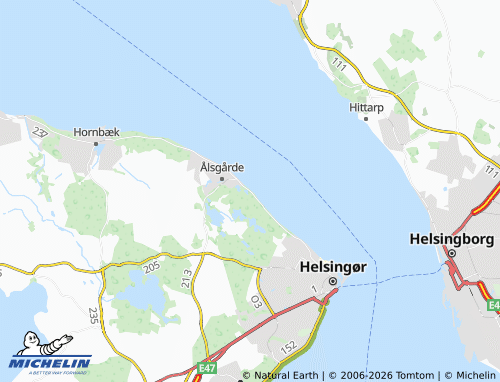 MICHELIN-Landkarte Hellebæk - ViaMichelin