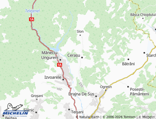Mappa MICHELIN Valea Tocii - ViaMichelin